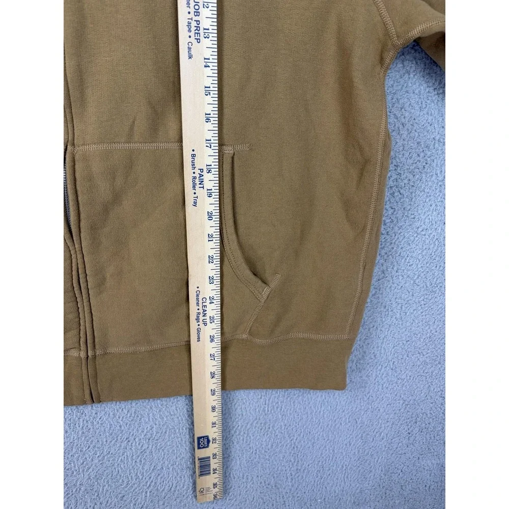 Polo Ralph Lauren Hoodie Mens 2XB Brown Full Zip Fleece Sweatshirt Pony Jacket